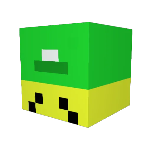 Aoooooooooomi Minecraft avatar head, 3D render