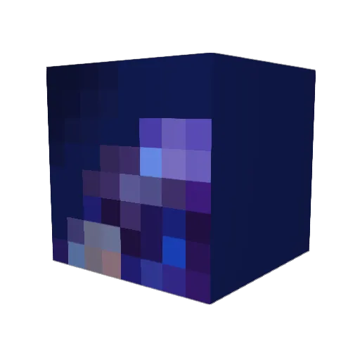Aop9 Minecraft avatar head, 3D render