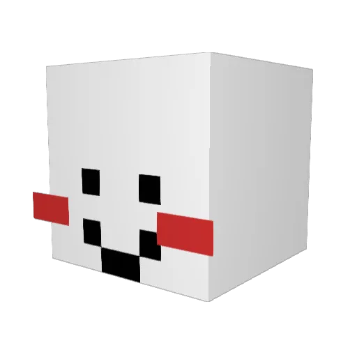 Aosaja Minecraft avatar head, 3D render