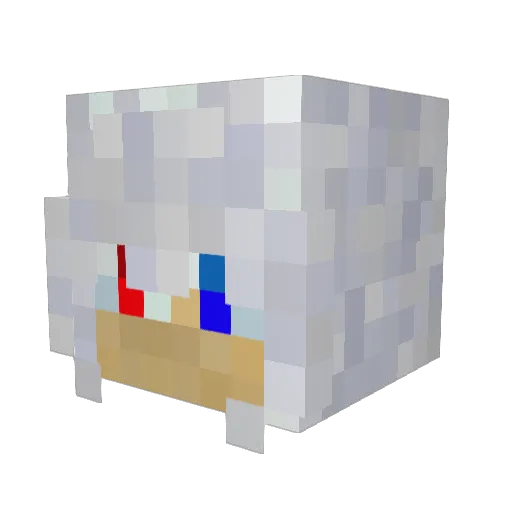 Aosaku Minecraft avatar head, 3D render