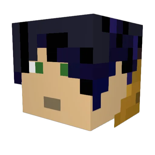 Aossy1990 Minecraft avatar head, 3D render