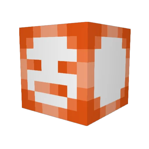 Aotlv Minecraft avatar head, 3D render