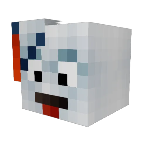 Aotoryy Minecraft avatar head, 3D render