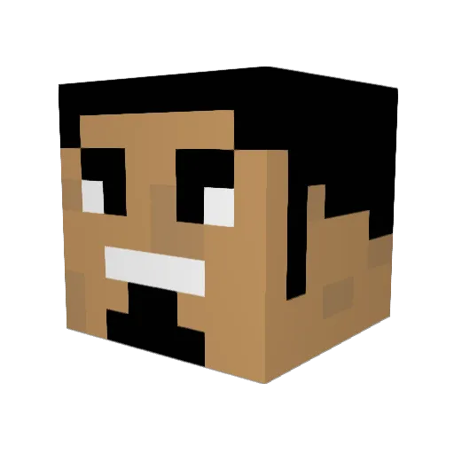 Aouf_ Minecraft avatar head, 3D render