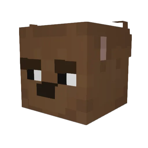 Aovrk Minecraft avatar head, 3D render