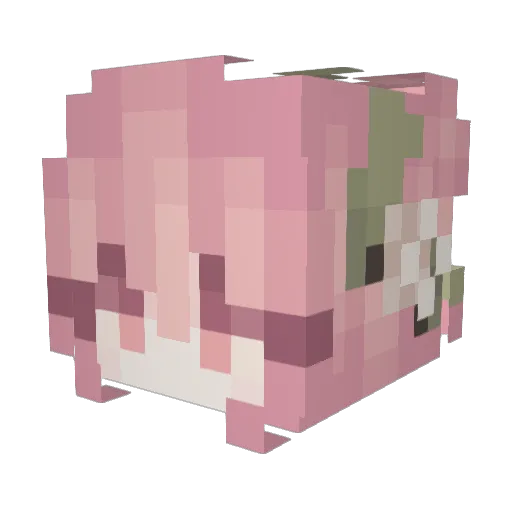 Aoxvii Minecraft avatar head, 3D render