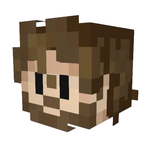 Aoykav Minecraft avatar head, 3D render