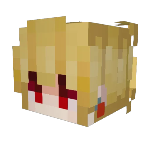 Aozsu Minecraft avatar head, 3D render