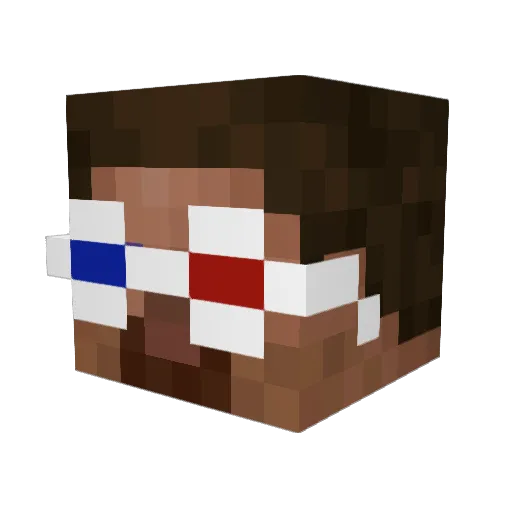 Ap0str0pheS Minecraft avatar head, 3D render