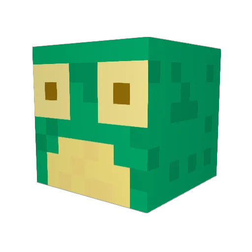 Ap3ster Minecraft avatar head, 3D render