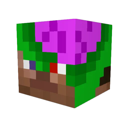 Ap5x Minecraft avatar head, 3D render