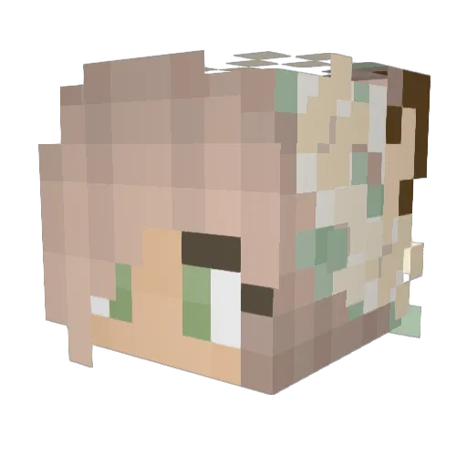ApLaya03 Minecraft avatar head, 3D render