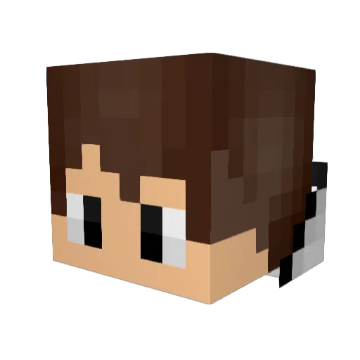 ApacheHeli Minecraft avatar head, 3D render