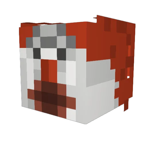 ApacheII Minecraft avatar head, 3D render