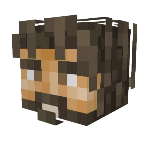 Apache_gone Minecraft avatar head, 3D render
