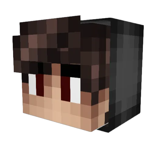 Apachedark Minecraft avatar head, 3D render