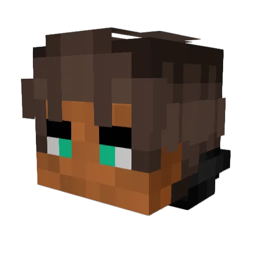 Apagie Minecraft avatar head, 3D render