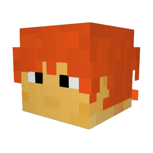 Apansmiley Minecraft avatar head, 3D render