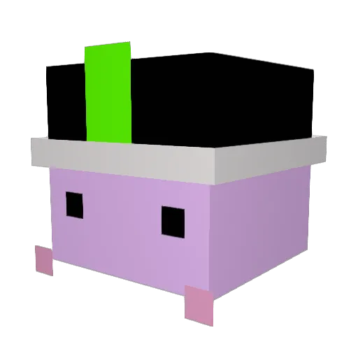 Apanuki_ Minecraft avatar head, 3D render