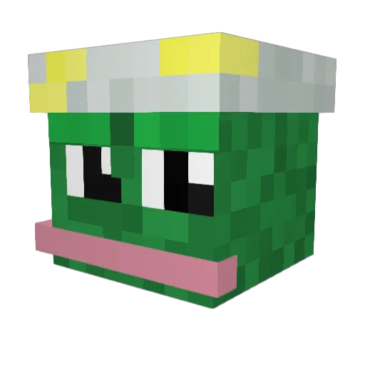 Apartex Minecraft avatar head, 3D render