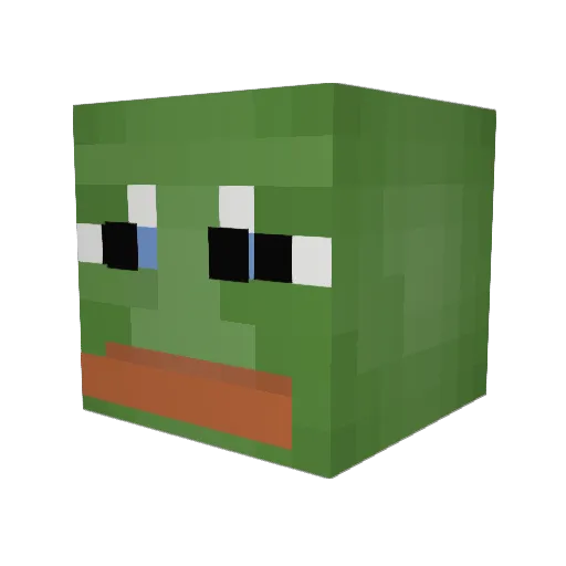 Apatheio Minecraft avatar head, 3D render