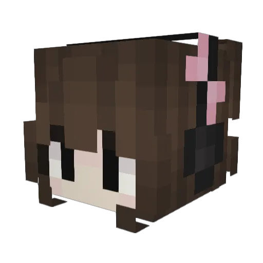 Apathying Minecraft avatar head, 3D render