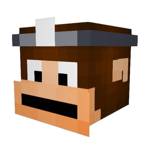 ApeDr Minecraft avatar head, 3D render