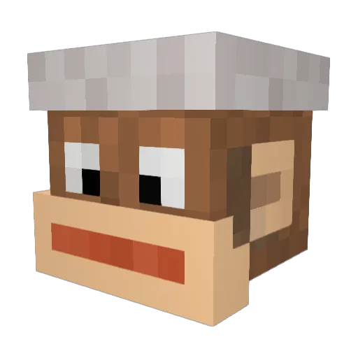 ApeEscape8 Minecraft avatar head, 3D render