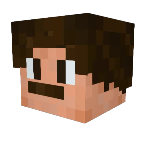 ApeGus Minecraft avatar head, 3D render
