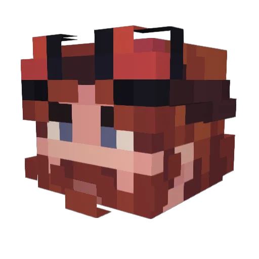 ApeSpork Minecraft avatar head, 3D render