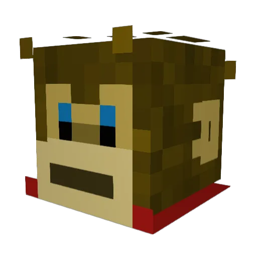 ApeViskern Minecraft avatar head, 3D render