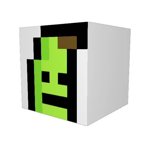 ApeWithAk Minecraft avatar head, 3D render
