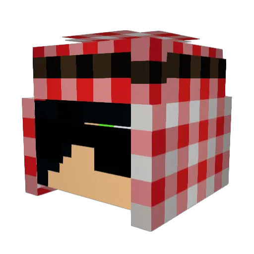 Apeace_ Minecraft avatar head, 3D render