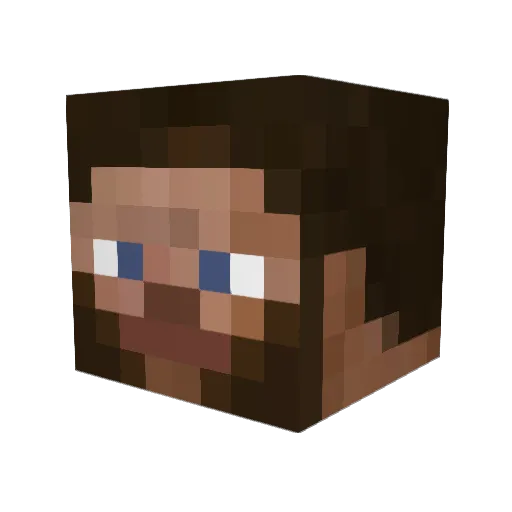 Apelsinet Minecraft avatar head, 3D render