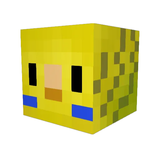 Apeor Minecraft avatar head, 3D render