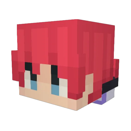 Apeoxx Minecraft avatar head, 3D render