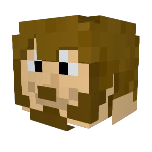 Aperindjo Minecraft avatar head, 3D render