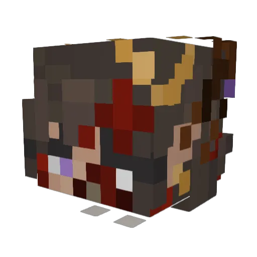Apersona1 Minecraft avatar head, 3D render