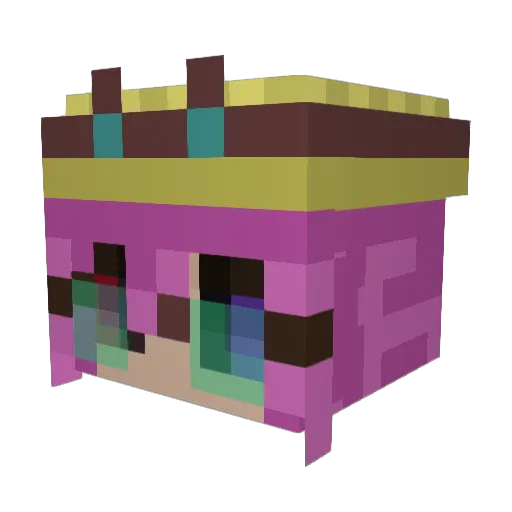 ApertureCreator Minecraft avatar head, 3D render