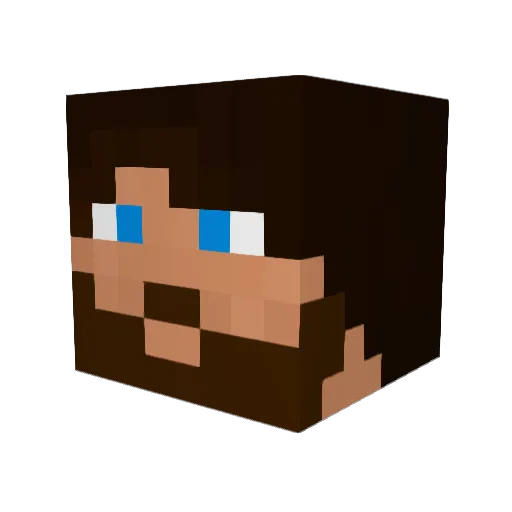 AperturePriority Minecraft avatar head, 3D render