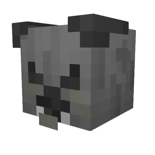 ApexEvangelion Minecraft avatar head, 3D render
