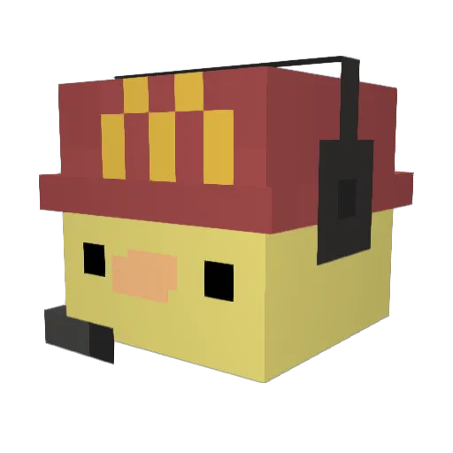 ApexJKL Minecraft avatar head, 3D render