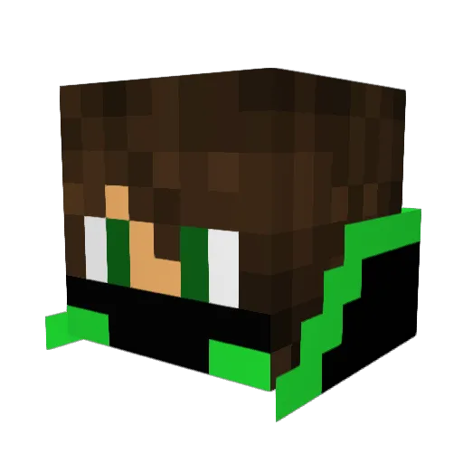 ApexPhantom Minecraft avatar head, 3D render