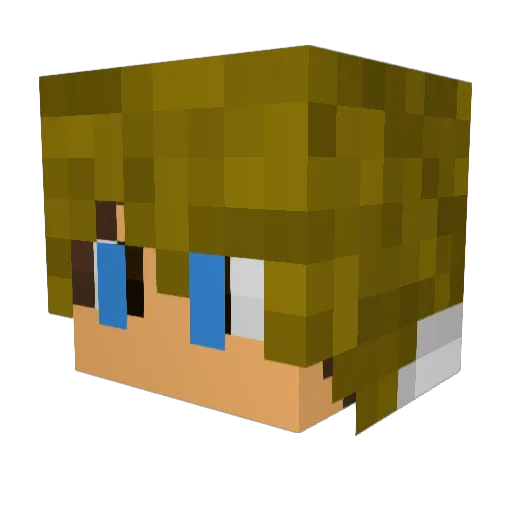 Apexaldo Minecraft avatar head, 3D render