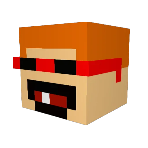 ApexiNZ Minecraft avatar head, 3D render
