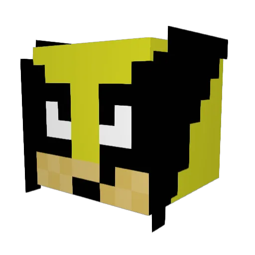 ApexxTv Minecraft avatar head, 3D render