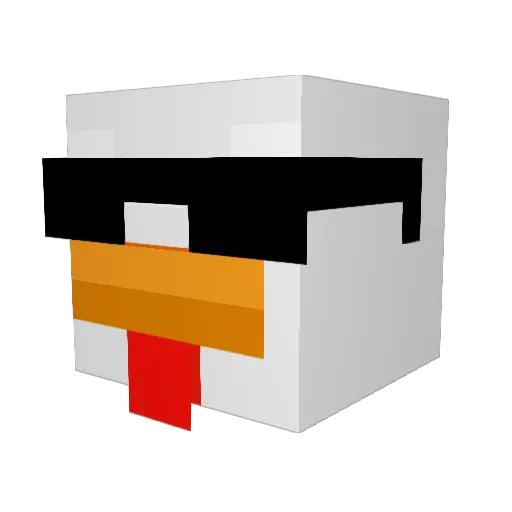 Apfel1234 Minecraft avatar head, 3D render