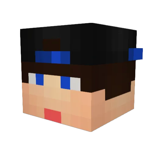 ApfelLeleck Minecraft avatar head, 3D render