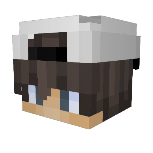 ApfelSchokolade Minecraft avatar head, 3D render