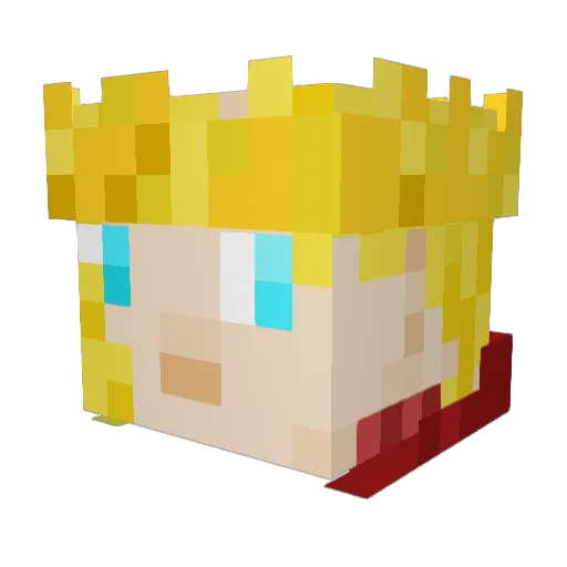 ApfelStrudelZ Minecraft avatar head, 3D render